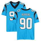 Johmsee C.Panthers #90 Julius Peppers Player Blue Mitchell & Ness Legacy Replica Stitched Jerseys