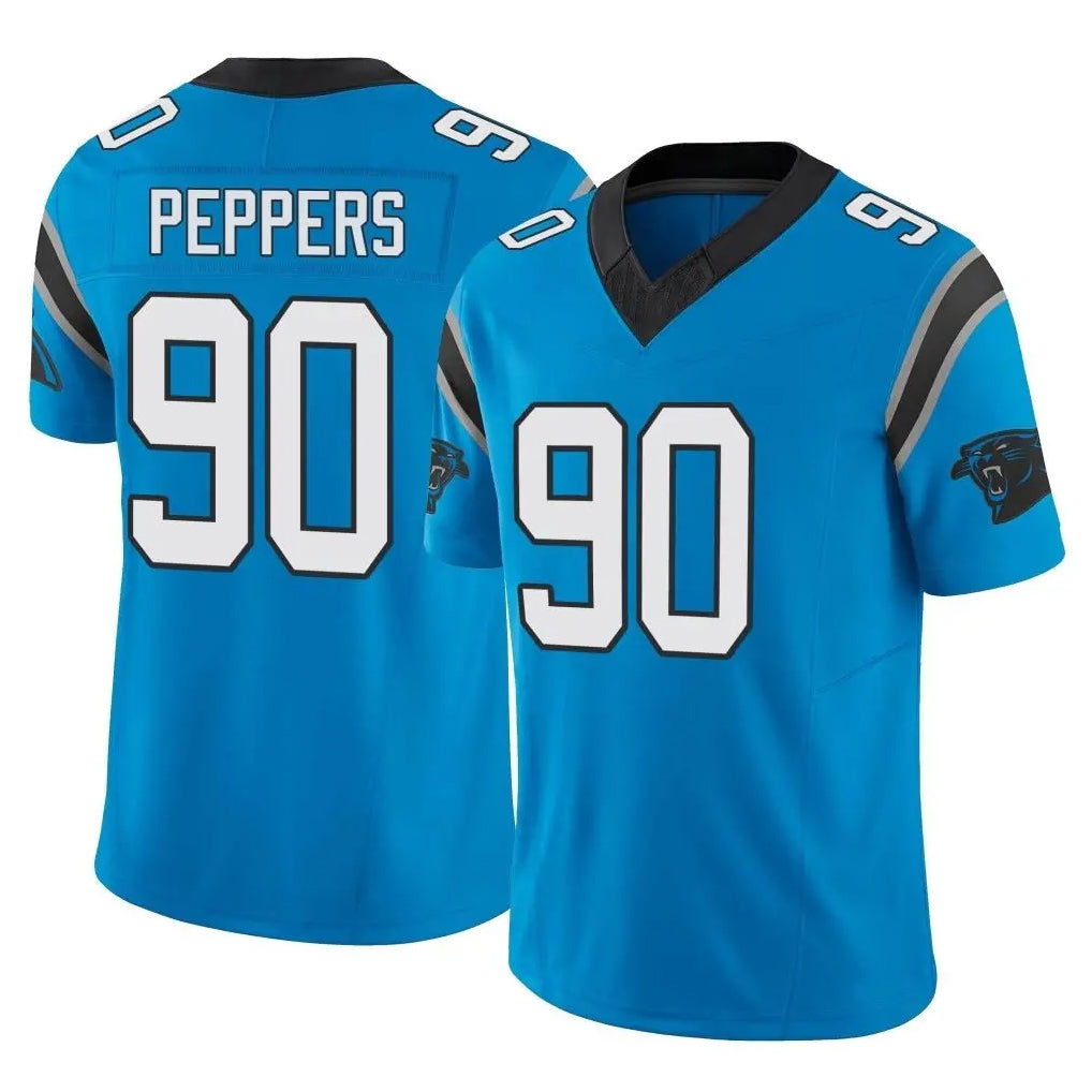 Johmsee C.Panthers #90 Julius Peppers Player Blue Vapor F.U.S.E. Limited Home Game Stitched Jerseys