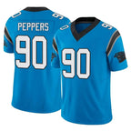 Johmsee C.Panthers #90 Julius Peppers Player Blue Vapor F.U.S.E. Limited Home Game Stitched Jerseys