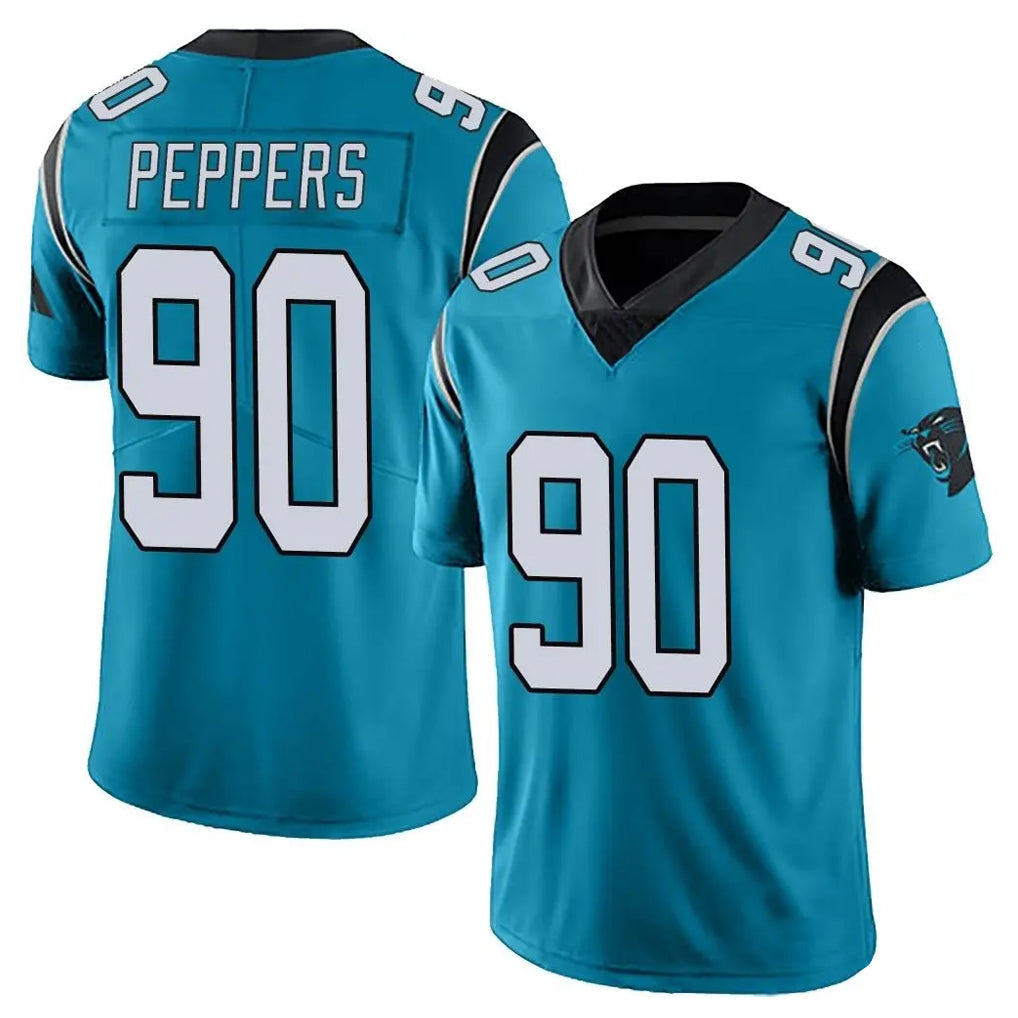 Johmsee C.Panthers #90 Julius Peppers Player Blue Vapor Untouchable Limited Game Stitched Jerseys