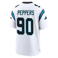 Johmsee C.Panthers #90 Julius Peppers Player White Home Game Stitched Jerseys