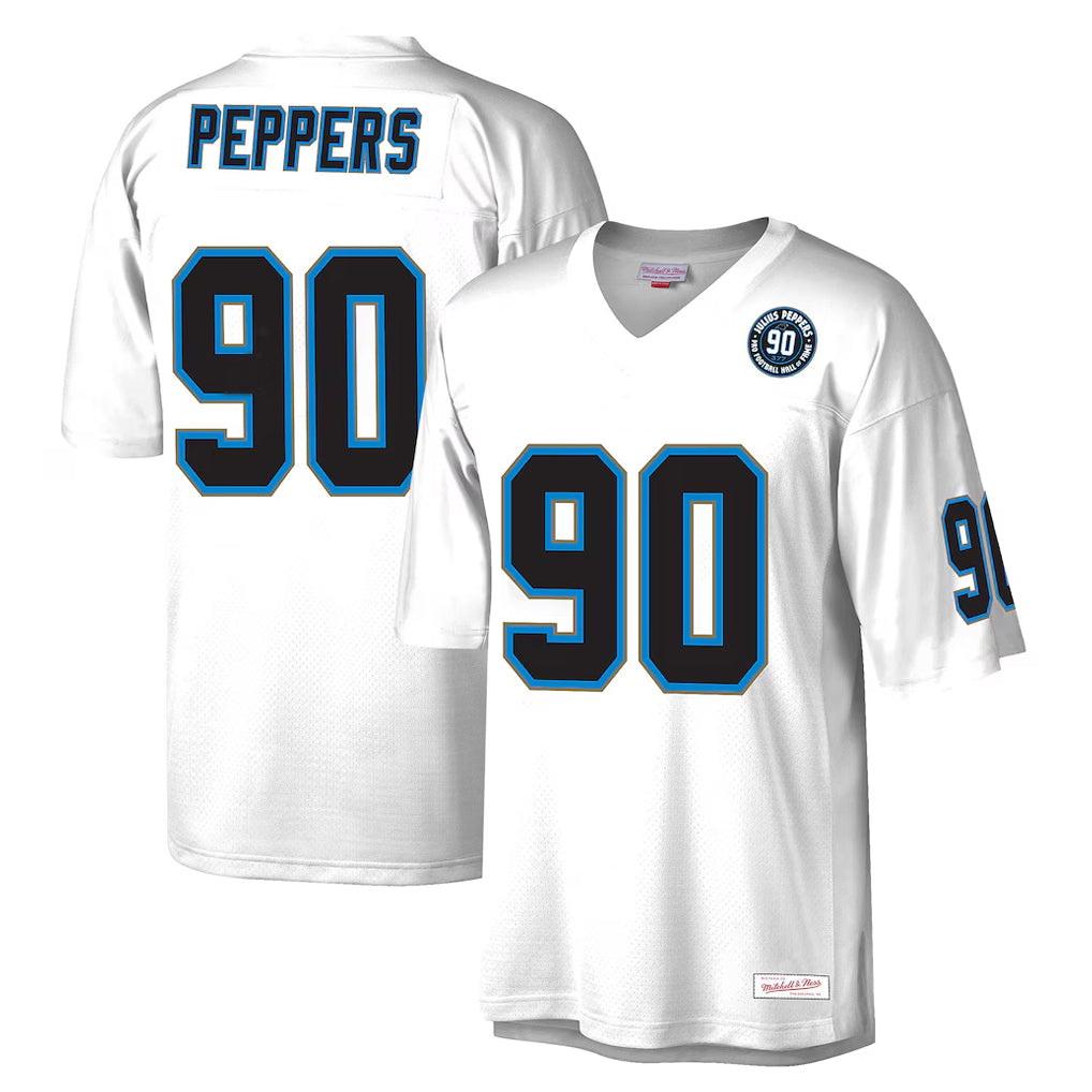 Johmsee C.Panthers #90 Julius Peppers Player White Mitchell & Ness 2024 Hall of Fame Fashion Stitched Jerseys