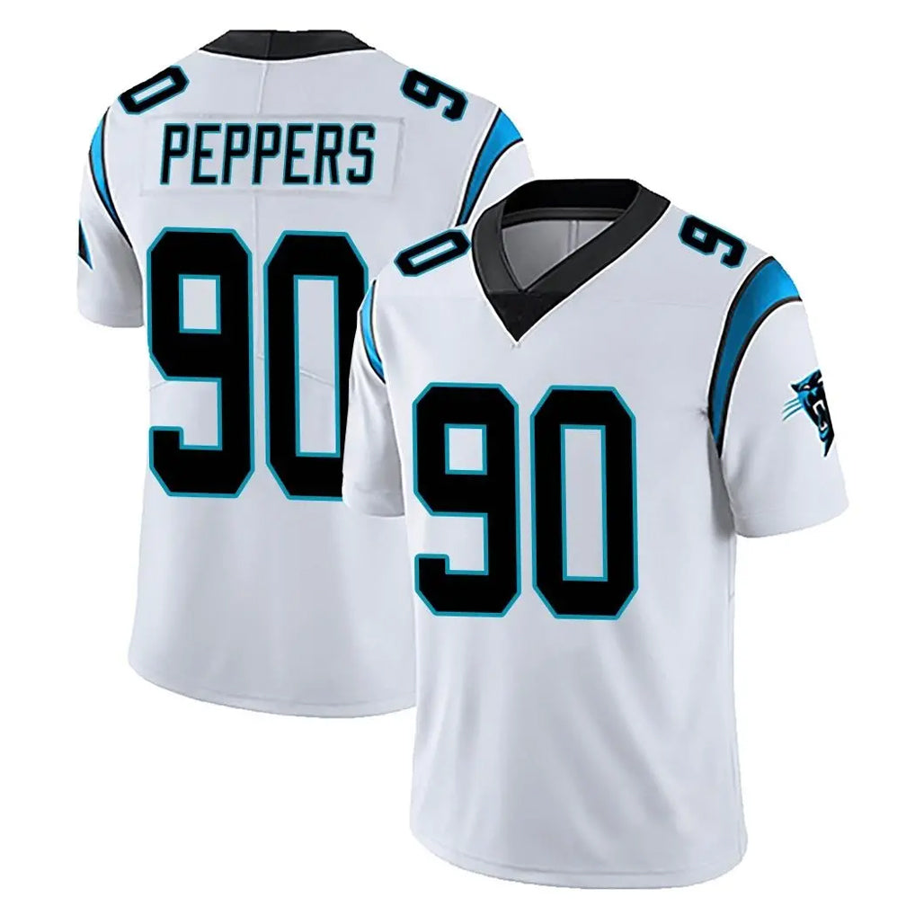 Johmsee C.Panthers #90 Julius Peppers Player White Vapor Untouchable Limited Game Stitched Jerseys