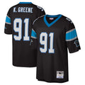 Johmsee C.Panthers #91 Kevin Greene Player Black Mitchell & Ness Legacy Replica Stitched Jerseys