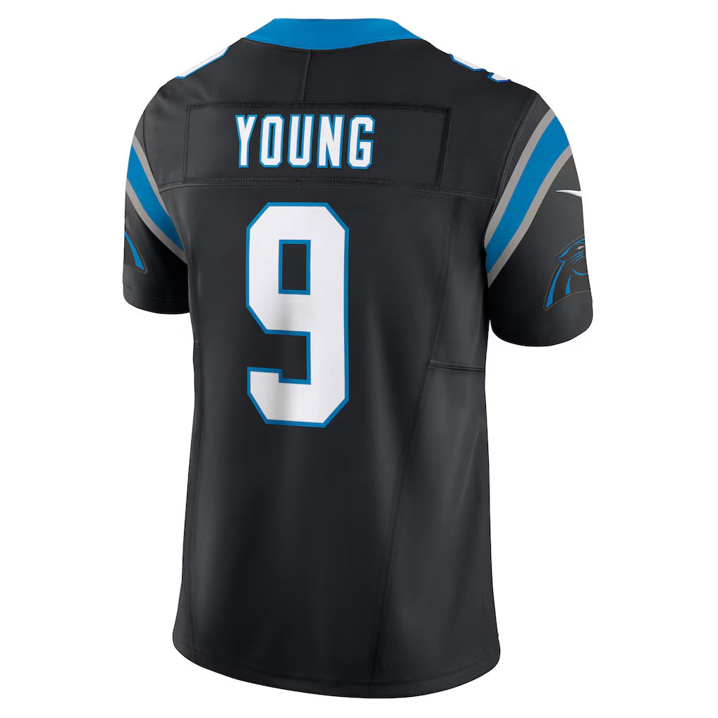 Johmsee C.Panthers #9 Bryce Young Black Vapor F.U.S.E. Limited Stitched Jerseys