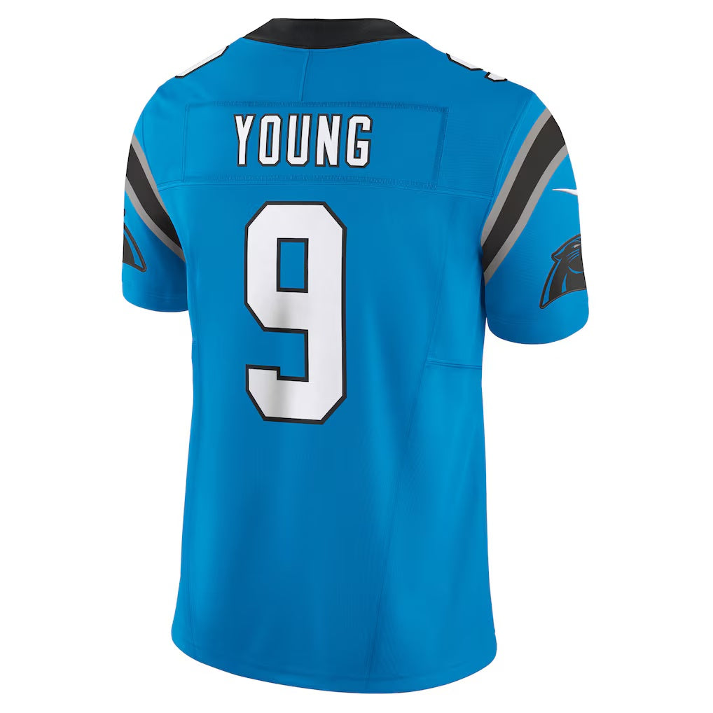 Johmsee C.Panthers #9 Bryce Young Blue Vapor F.U.S.E. Limited Stitched Jerseys