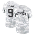 Johmsee C.Panthers #9 Bryce Young Player Arctic Camo Salute to Service T-Shirt Hoodies Stitched Jerseys