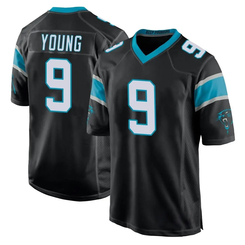 Johmsee C.Panthers #9 Bryce Young Player Black Game Stitched Jerseys