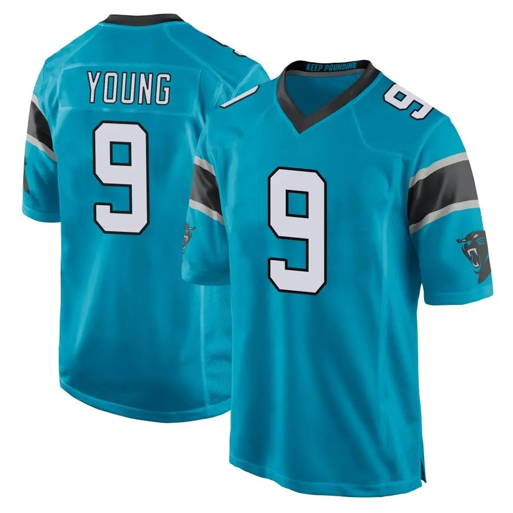 Johmsee C.Panthers #9 Bryce Young Player Blue Game Stitched Jerseys