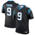 Johmsee C.Panthers #9 Bryce Young Black Legend Jersey American Stitched Jerseys