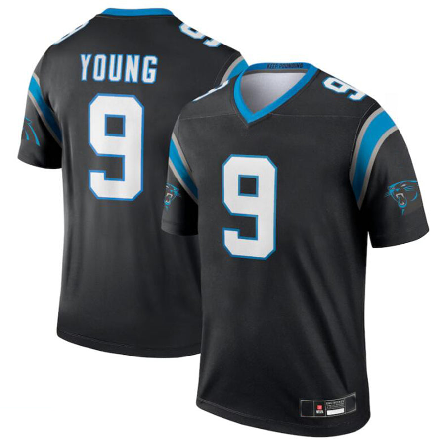 Johmsee C.Panthers #9 Bryce Young Black Legend Jersey American Stitched Jerseys