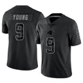Johmsee C.Panthers #9 Bryce Young Player Black REFLECTIVE Limited Stitched Jerseys