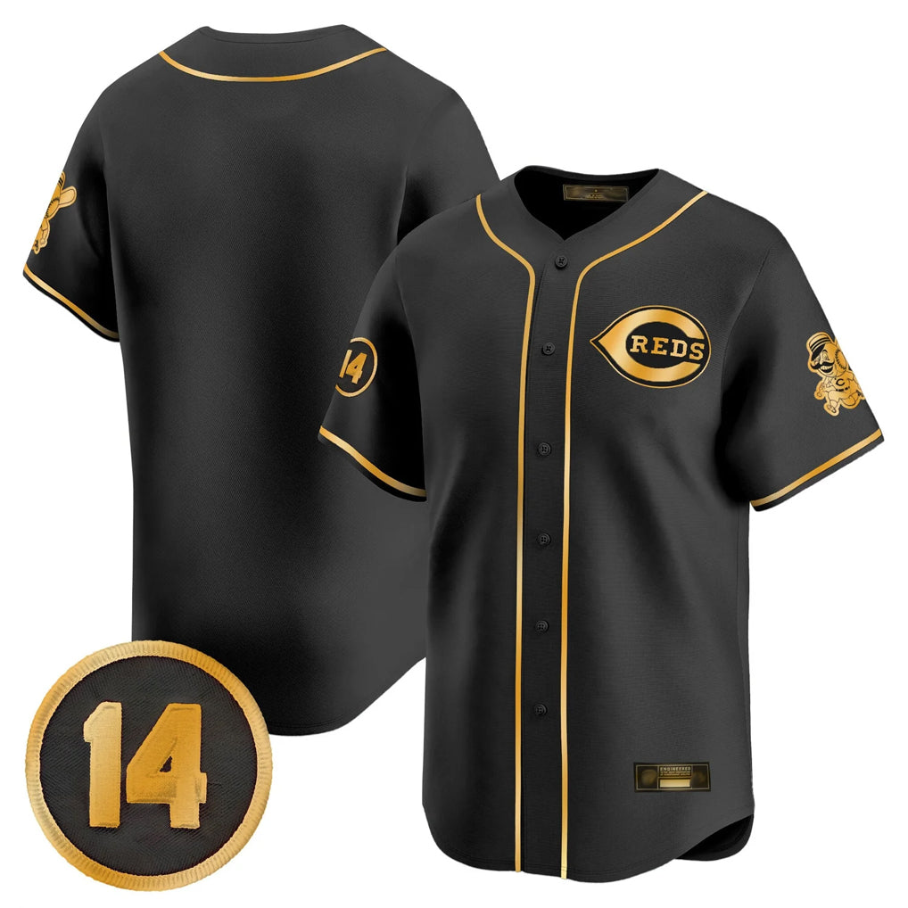 Johmsee C.Reds Black-Gold Vapor Premier Limited Home Blank Player Stitched Jerseys