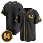 Johmsee C.Reds Black-Gold Vapor Premier Limited Home Blank Player Stitched Jerseys