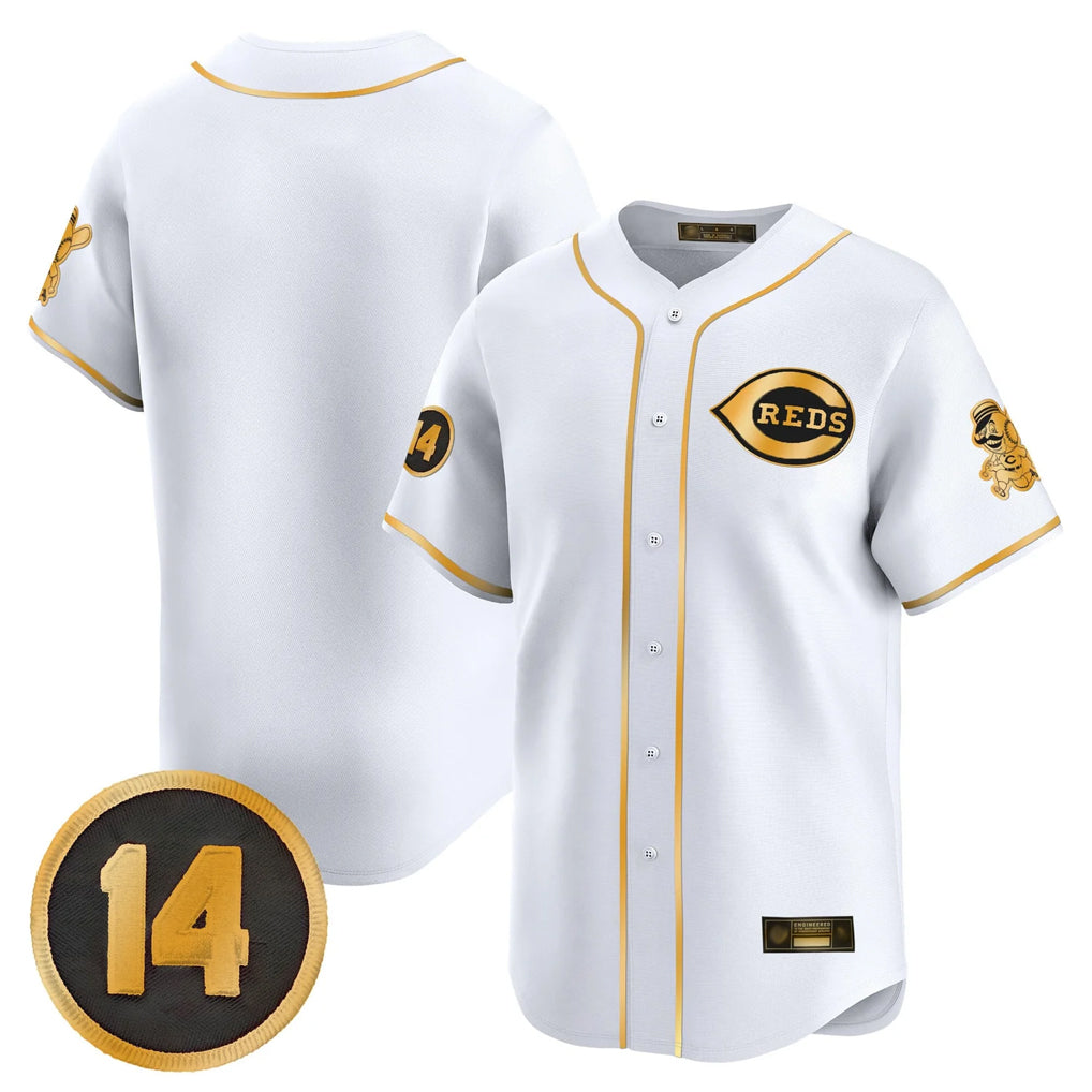 Johmsee C.Reds White-Gold Vapor Premier Limited Home Blank Player Stitched Jerseys