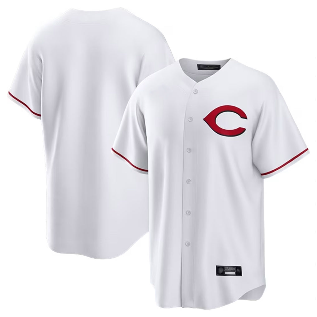 Johmsee C.Reds White Home Game Blank Player Stitched Jerseys