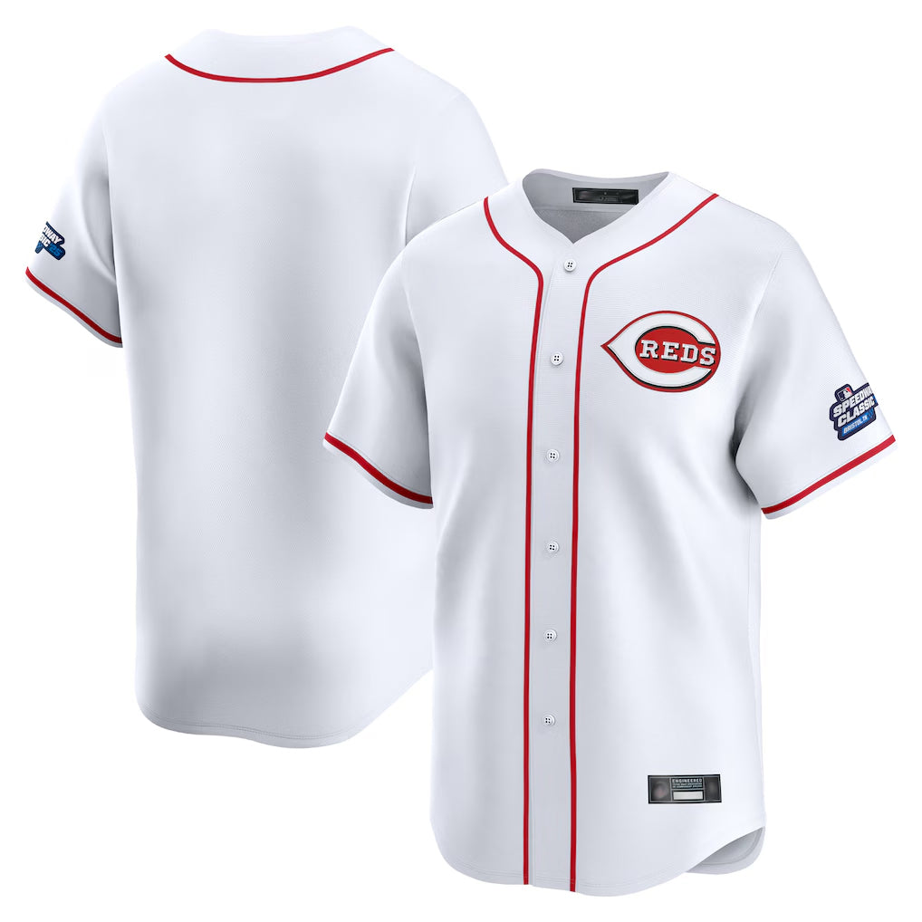 Johmsee C.Reds White Home Limited Blank Player Stitched Jerseys
