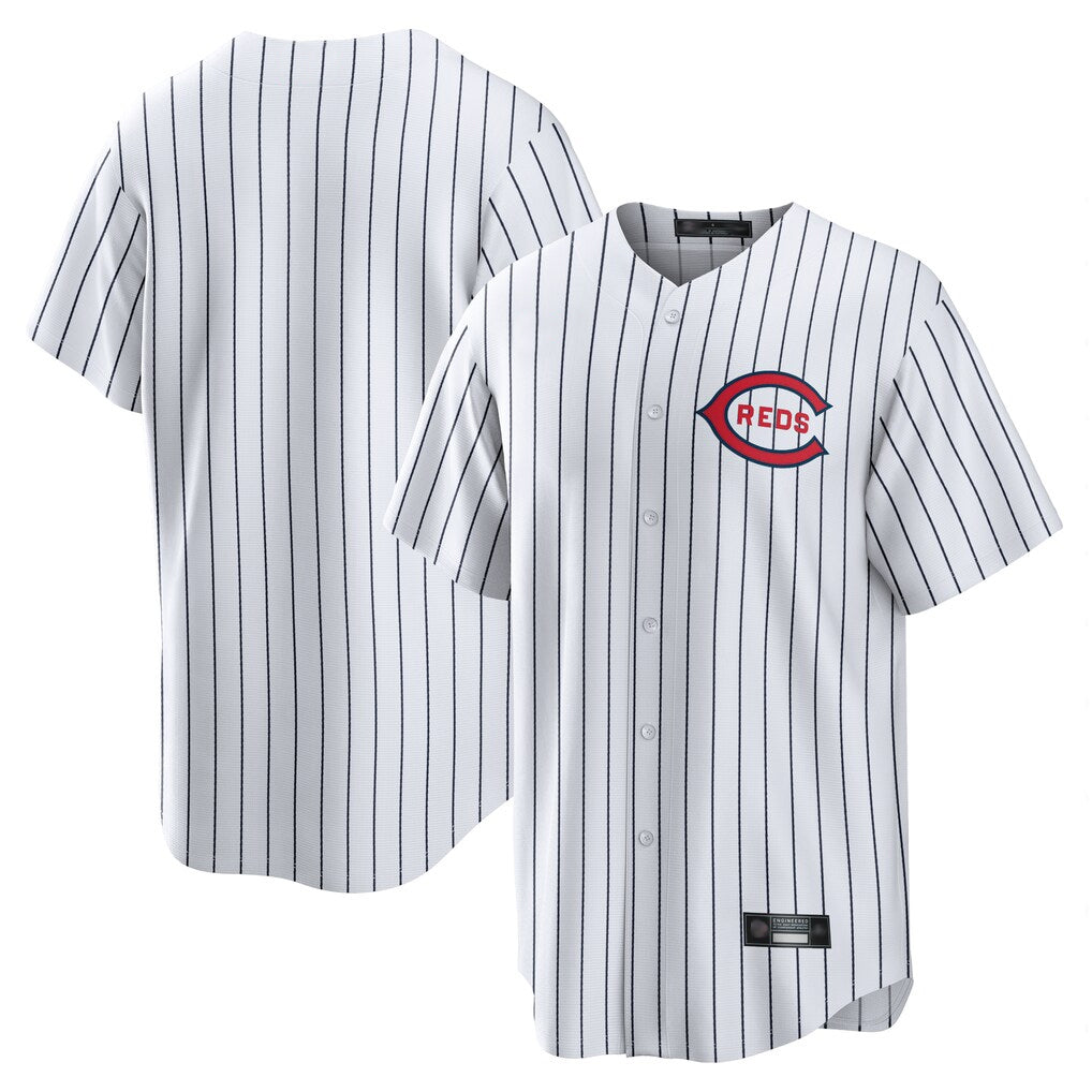 Johmsee C.Reds White Stripe Field of Dreams Game Home Blank Player Stitched Jerseys
