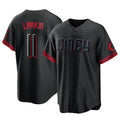 Johmsee C.Reds #11 Barry Larkin Player Black City Connect Home Game Stitched Jerseys