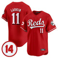 Johmsee C.Reds #11 Barry Larkin Player Red Vapor Premier Limited Home Stitched Jerseys