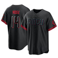 Johmsee C.Reds #14 Pete Rose Player Black City Connect Home Game Stitched Jerseys