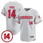 Johmsee C.Reds #14 Pete Rose Player Gray Vapor Premier Limited Home Stitched Jerseys