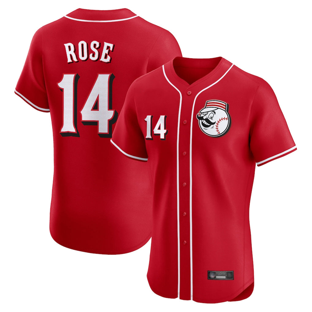 Johmsee C.Reds #14 Pete Rose Player Red Limited Elite Home Game Stitched Jerseys