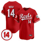 Johmsee C.Reds #14 Pete Rose Player Red Vapor Premier Limited Home Stitched Jerseys