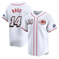 Johmsee C.Reds #14 Pete Rose Player White Speedway Classic Home Limited Stitched Jerseys