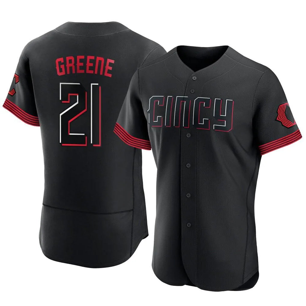 Johmsee C.Reds #21 Hunter Greene Player Black City Connect Limited Elite Home Stitched Jerseys