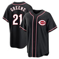 Johmsee C.Reds #21 Hunter Greene Player Black Fashion Out Home Game Stitched Jerseys