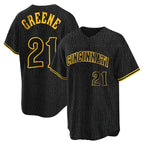 Johmsee C.Reds #21 Hunter Greene Player Black Snake Skin City Home Stitched Jerseys