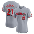 Johmsee C.Reds #21 Hunter Greene Player Gray Limited Elite Home Stitched Jerseys