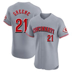 Johmsee C.Reds #21 Hunter Greene Player Gray Limited Elite Home Stitched Jerseys