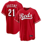 Johmsee C.Reds #21 Hunter Greene Player Red Home Game Stitched Jerseys