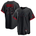 Johmsee C.Reds #28 Eugenio Suárez Player Black City Connect Home Game Stitched Jerseys