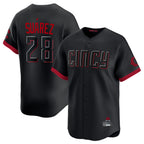 Johmsee C.Reds #28 Eugenio Suárez Player Black City Connect Home Limited Stitched Jerseys