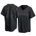 Johmsee C.Reds #28 Eugenio Suárez Player Black T-shirt Game Home Stitched Jerseys