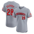 Johmsee C.Reds #28 Eugenio Suárez Player Gray Limited Elite Home Stitched Jerseys