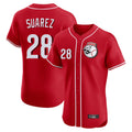 Johmsee C.Reds #28 Eugenio Suárez Player Red Limited Elite Home Game Stitched Jerseys