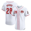 Johmsee C.Reds #28 Eugenio Suárez Player White Limited Elite Home Stitched Jerseys