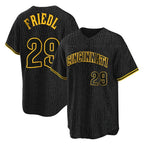 Johmsee C.Reds #29 TJ Friedl Player Black Snake Skin City Home Stitched Jerseys