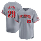 Johmsee C.Reds #29 TJ Friedl Player Gray Home Limited Stitched Jerseys