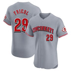 Johmsee C.Reds #29 TJ Friedl Player Gray Limited Elite Home Stitched Jerseys