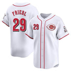 Johmsee C.Reds #29 TJ Friedl Player White Home Limited Stitched Jerseys