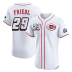 Johmsee C.Reds #29 TJ Friedl Player White Speedway Classic Limited Elite Home Stitched Jerseys