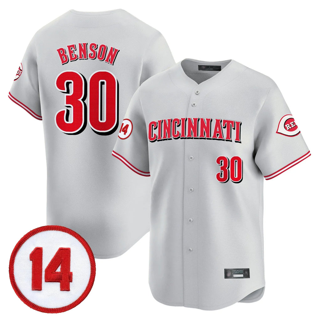 Johmsee C.Reds #30 Ken Griffey Player Gray Vapor Premier Limited Home Stitched Jerseys