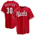 Johmsee C.Reds #30 Ken Griffey Player Red Home Game Stitched Jerseys