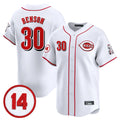 Johmsee C.Reds #30 Ken Griffey Player White Vapor Premier Limited Home Stitched Jerseys
