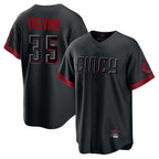 Johmsee C.Reds #35 Jose Trevino Player Black City Connect Home Game Stitched Jerseys